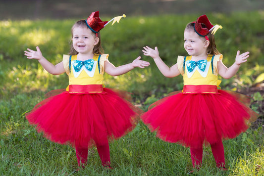 Tweedle dee Tweedle Dum dress-Tweedle dee Tweedle Dum costume-Tweedle dee Tweedle Dum tutu-Tweedle dee Tweedle Dum tutu dress