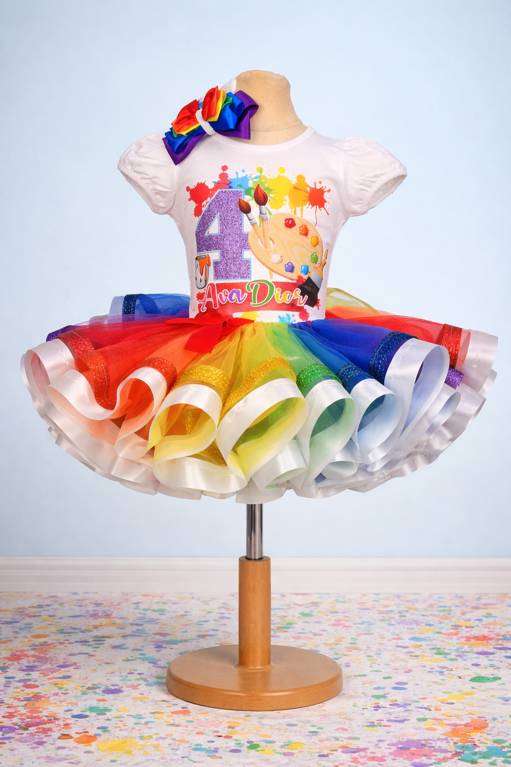 Paint tutu set-Paint outfit-Paint dress-Paint Party tutu-Art tutu set
