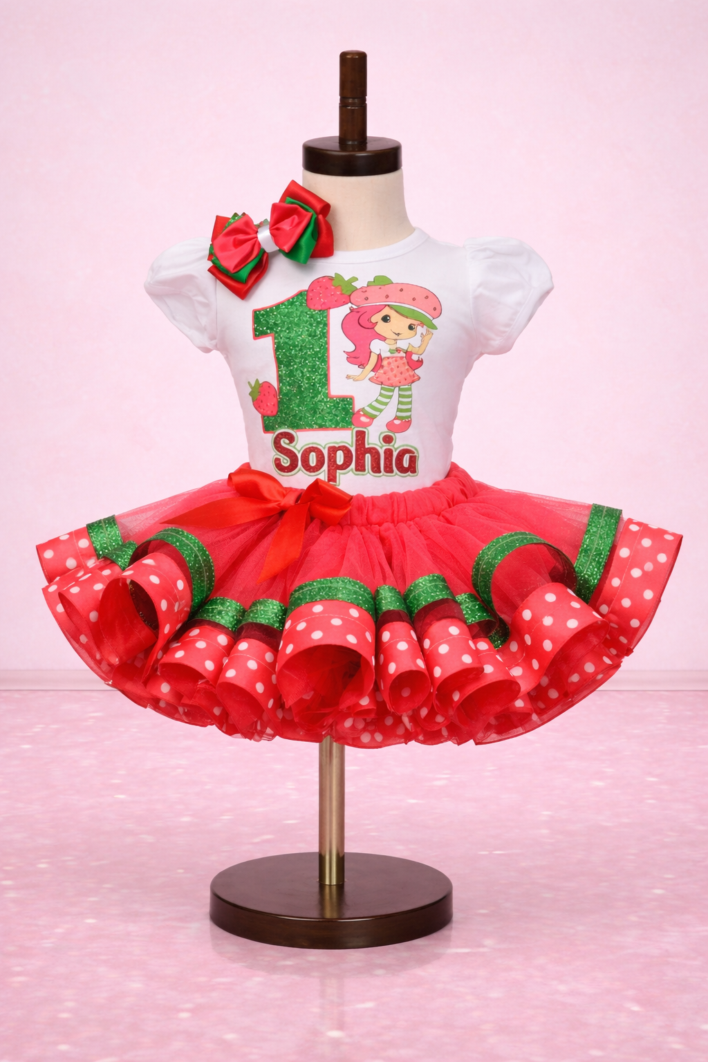Strawberry Shortcake tutu set-Strawberry Shortcake outfit-Strawberry Shortcake dress