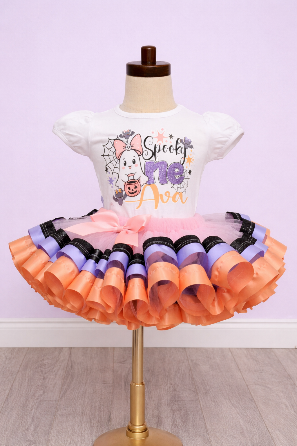 Halloween Tutu set-Spooky one tutu set-halloween outfit- halloween birthday outfit- spooky one tutu-Halloween tutu set- It's my booday outfit