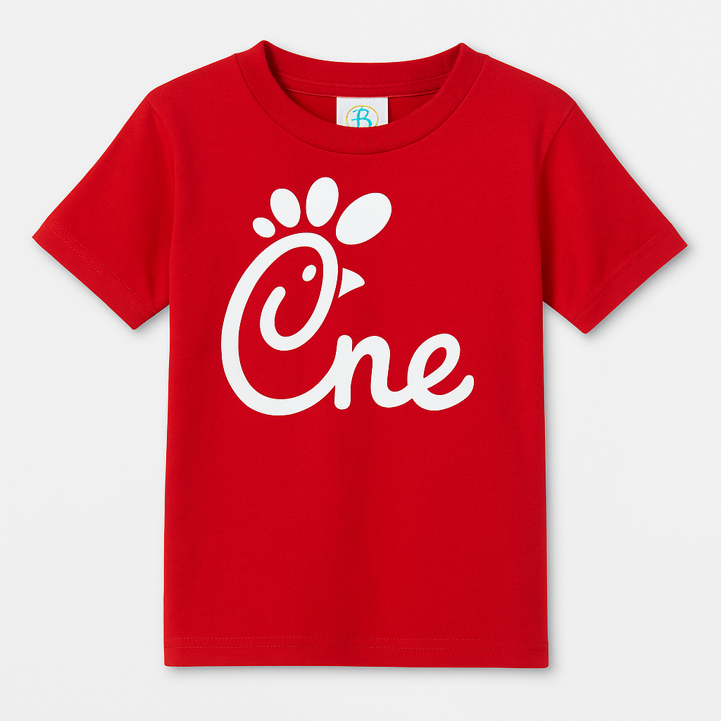 Chick-Fil-A inspired shirt-1st birthday shirt-chick-fil-a 1st birthday shirt