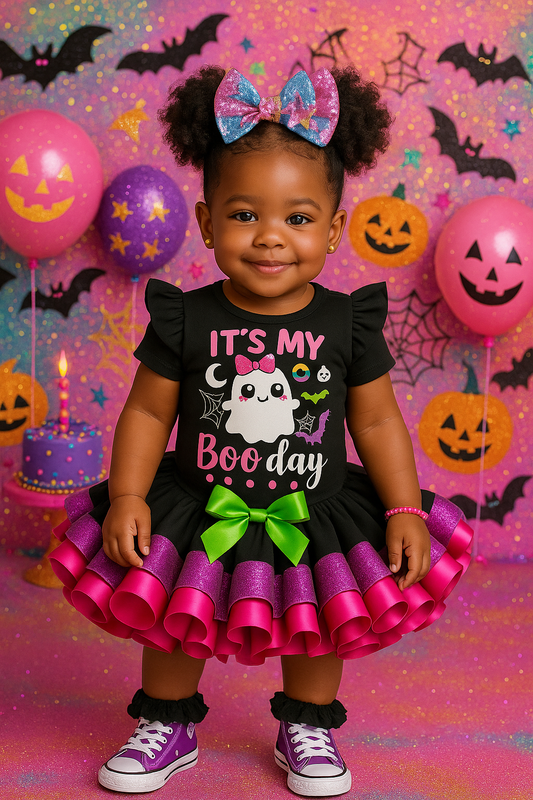 Halloween Tutu set-Spooky one tutu set-halloween outfit- halloween birthday outfit- spooky one tutu-Halloween tutu set- It's my booday outfit