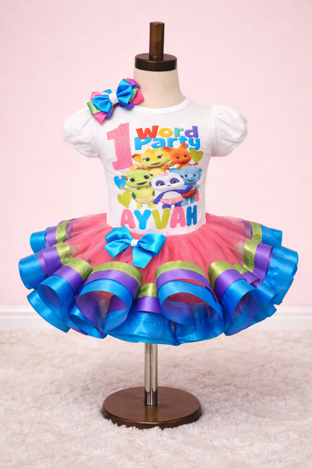 Word Party tutu set- Word Party outfit-Word Party dress