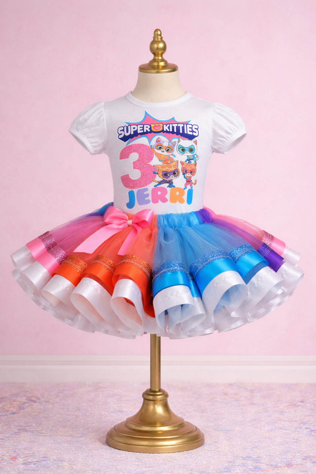 Super Kitties tutu set-Super Kitties outfit-Super Kitties dress-Super Kitties birthday(Deluxe)