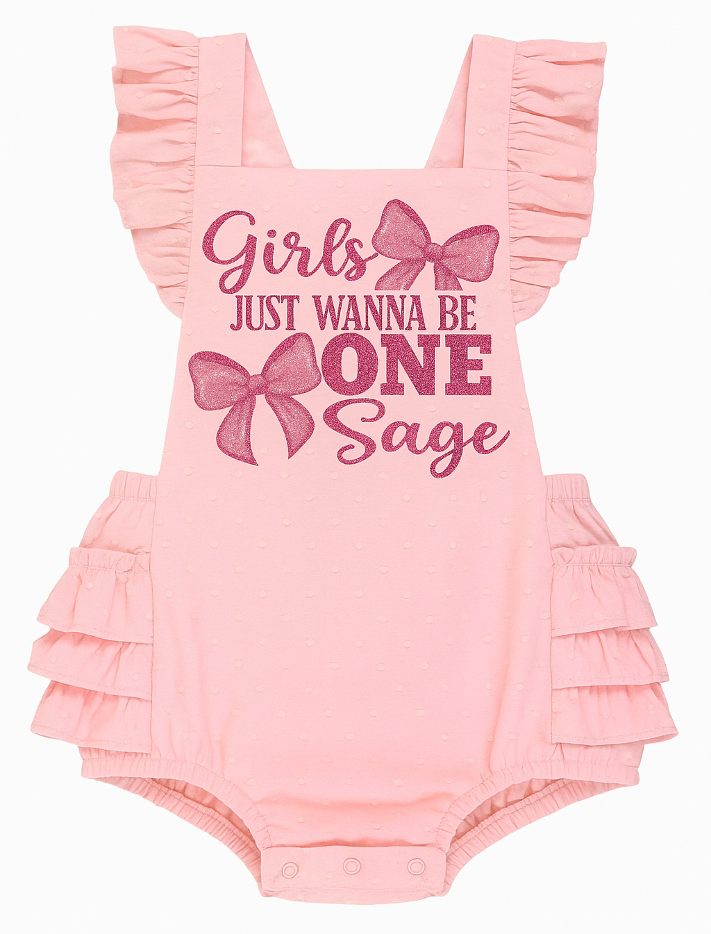 Girls just wanna be one Romper-Girls just wanna be one cake smash-Girls just wanna be one outfit-Girls just wanna be one