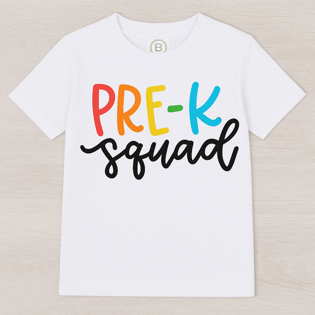 Pre-K Squad Shirt-Back to school shirt-Back to school shirt-1st day of school shirt-Kindergarten shirt