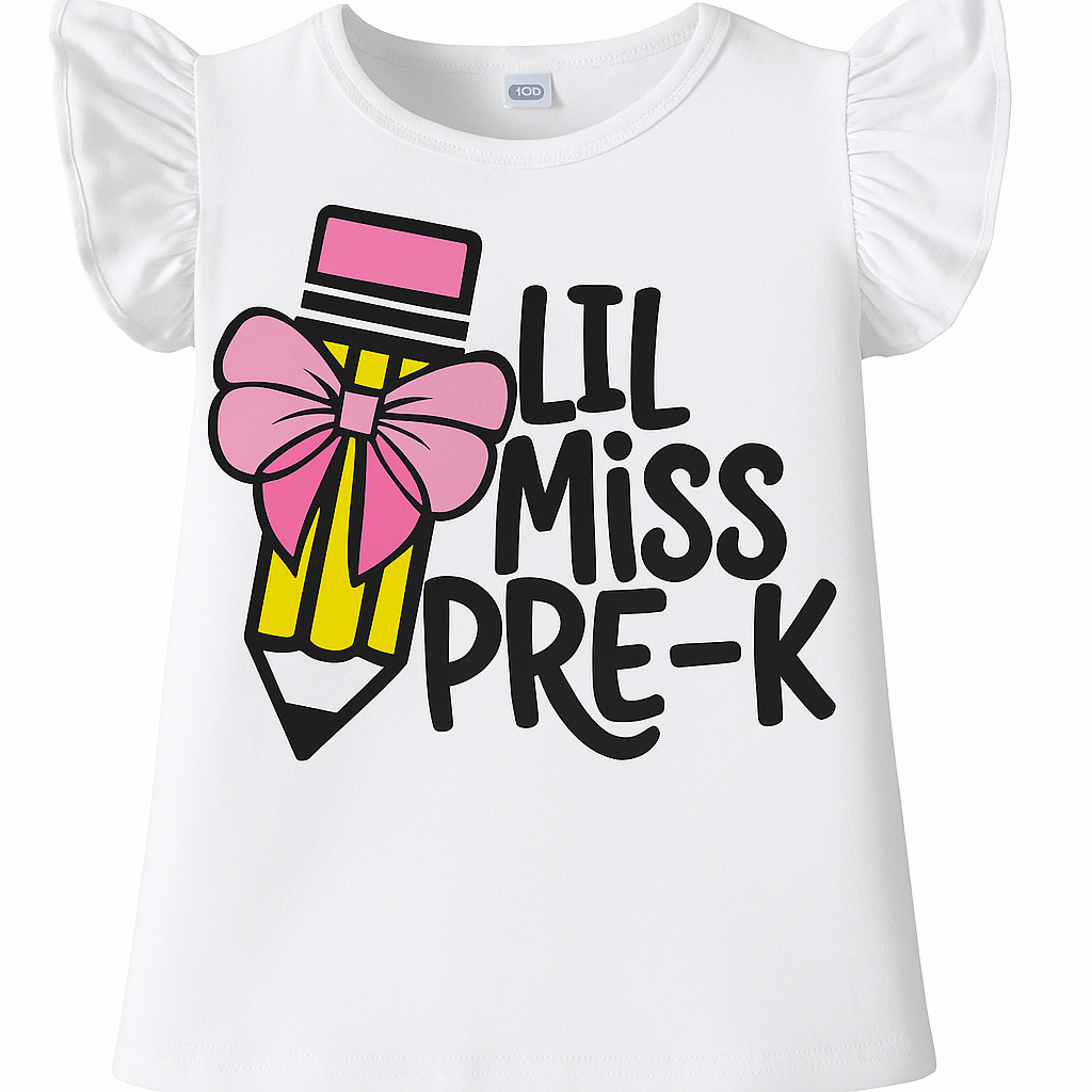 Little Miss Pre-K tutu set-Back to school tutu set- Back to school outfit- back to school dress- school outfit-kindergarten outfit