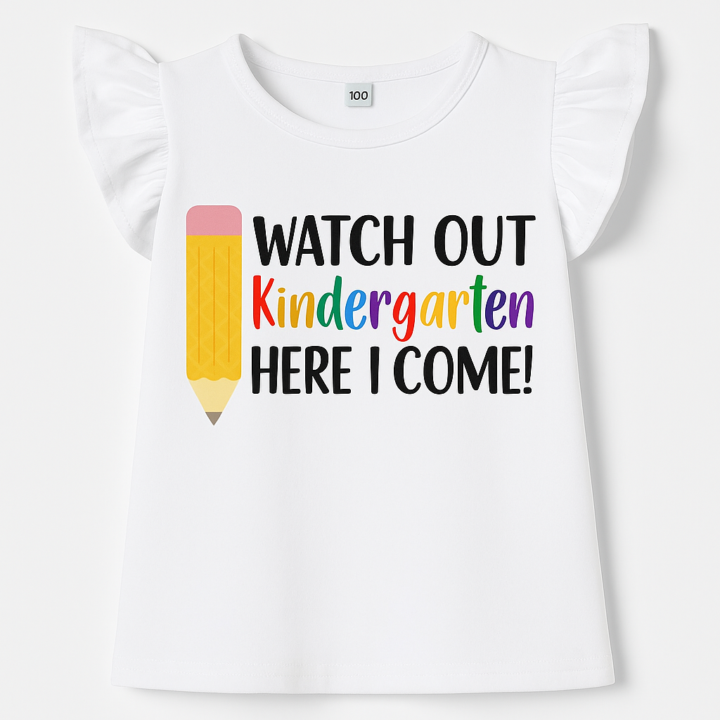 Watch out Kindergarten Here I come Shirt-Back to school shirt-Back to school shirt-1st day of school shirt-Kindergarten shirt