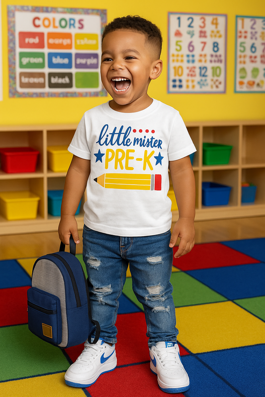 Little Mister Pre-K Shirt-Back to school shirt-Back to school shirt-1st day of school shirt-Kindergarten shirt