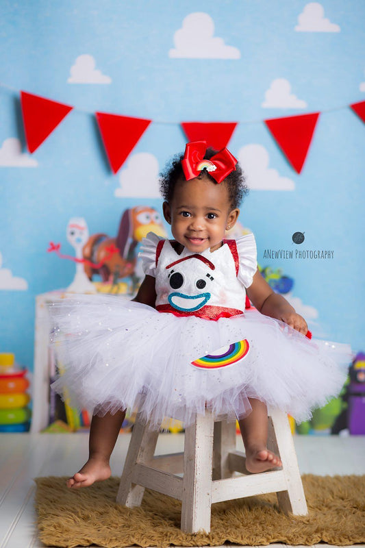 Forky Dress- Forky costume- Forky tutu dress-toy story costume-toy story dress
