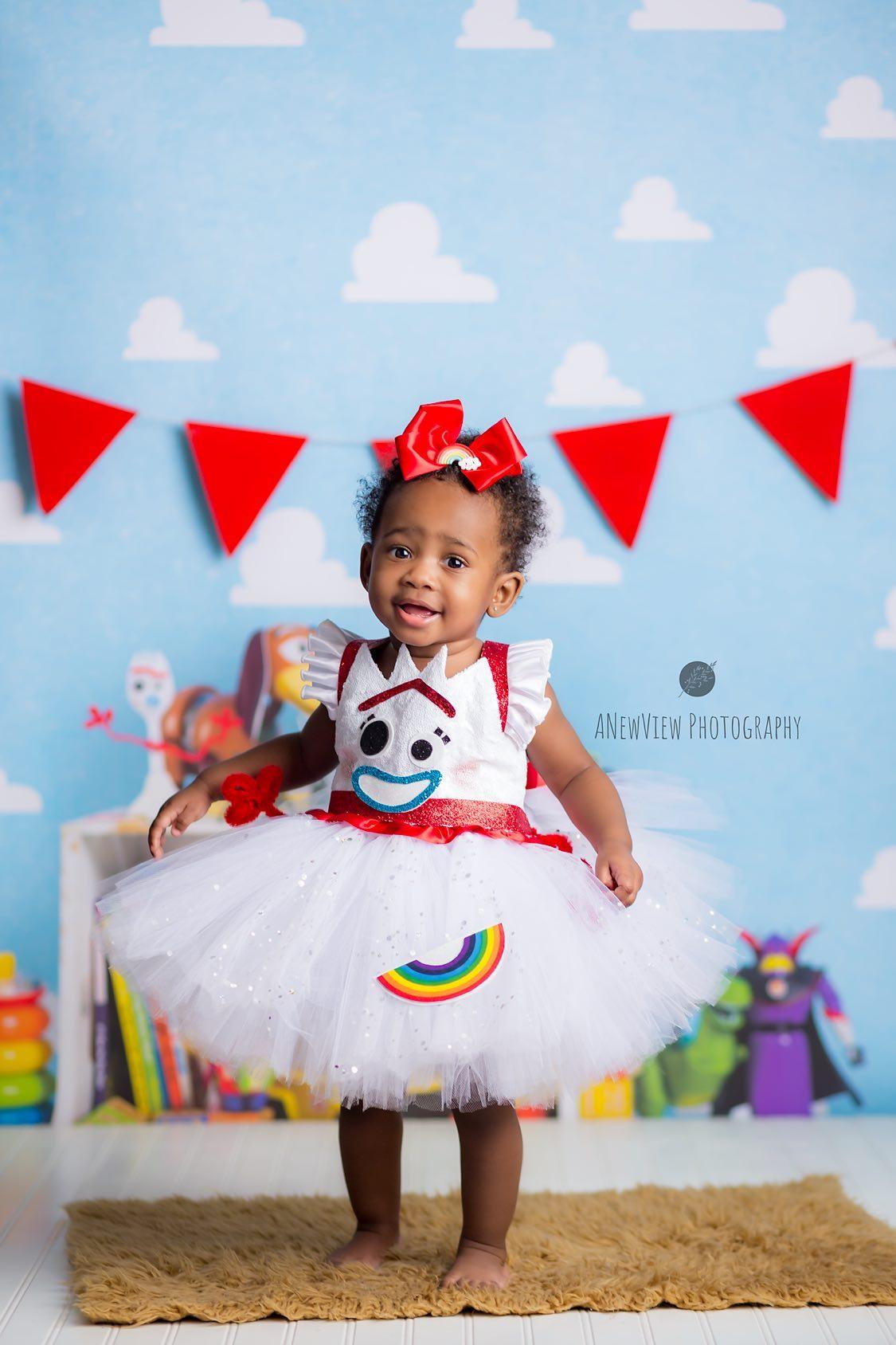 Forky Dress- Forky costume- Forky tutu dress-toy story costume-toy story dress