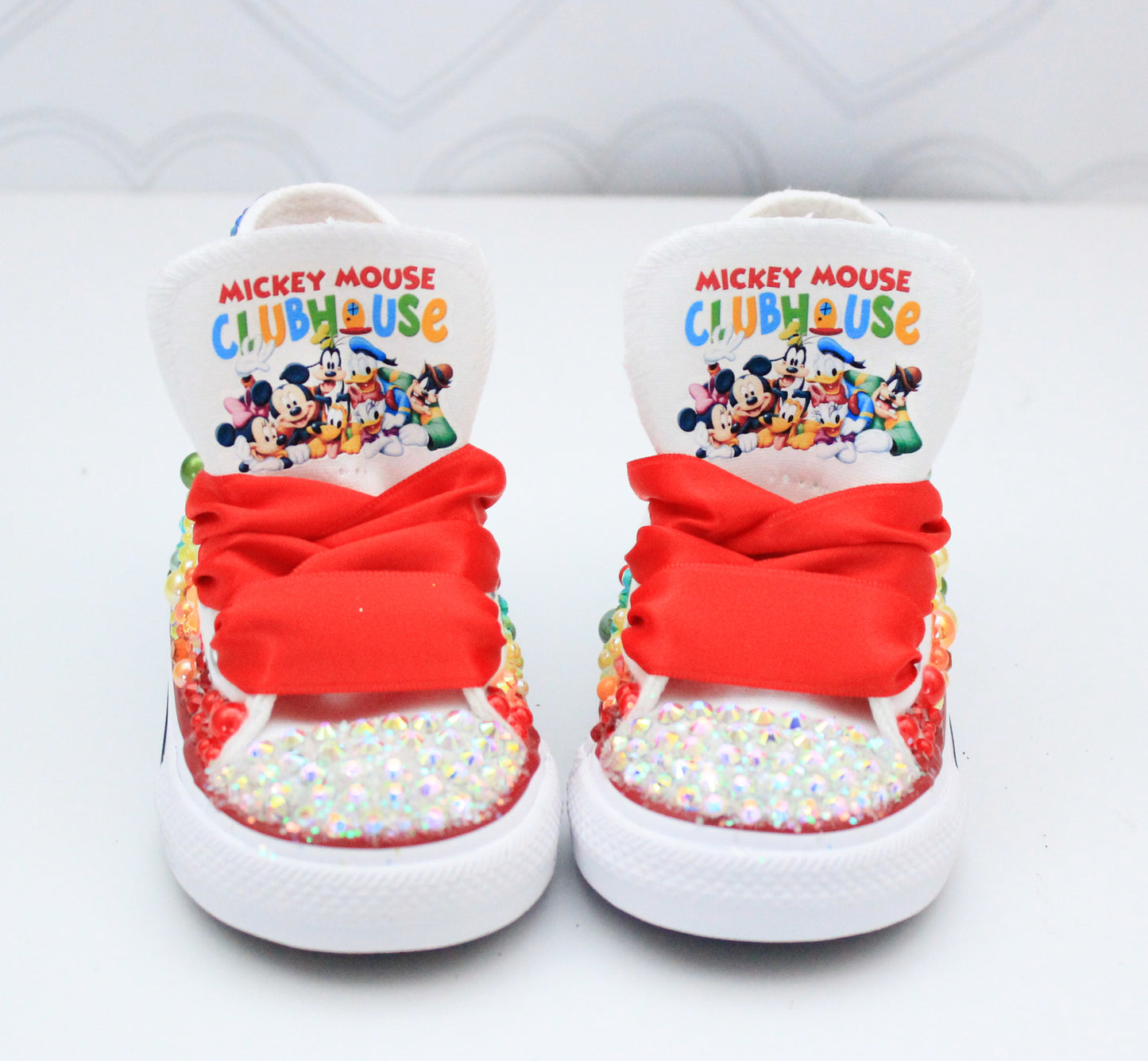 Mickey mouse clubhouse shoes- Mickey mouse clubhouse bling Converse-Girls Mickey mouse clubhouse Shoes-Mickey mouse clubhouse Converse