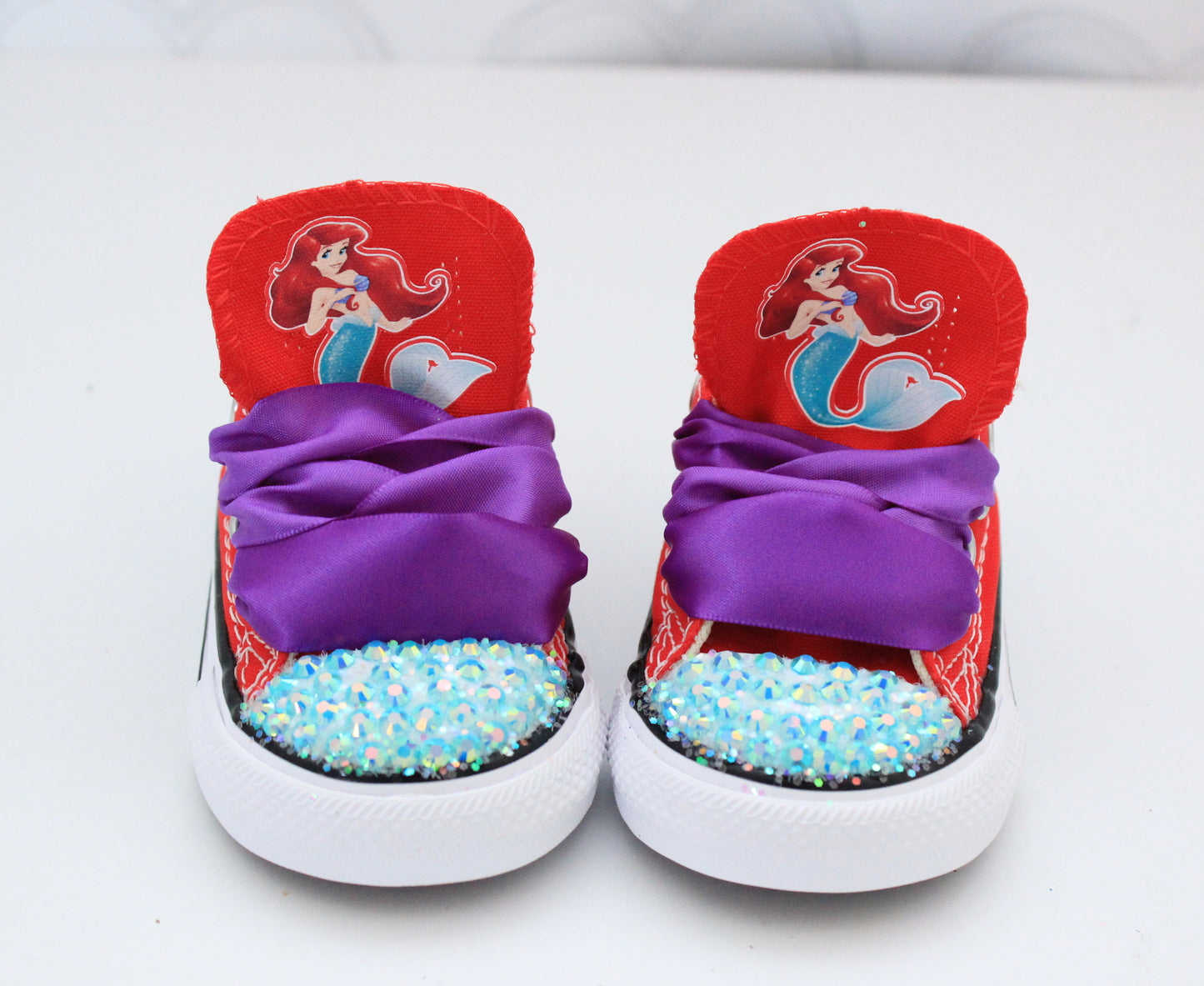 The little mermaid shoes-The little mermaid bling Converse-Girls The little mermaid Shoes