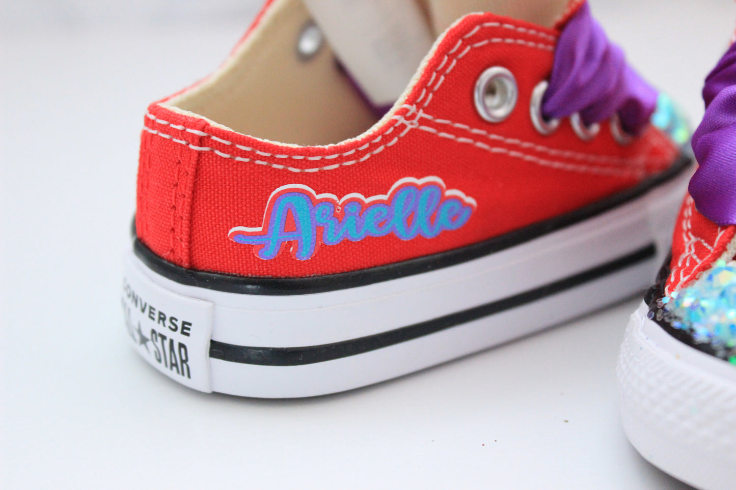 The little mermaid shoes-The little mermaid bling Converse-Girls The little mermaid Shoes