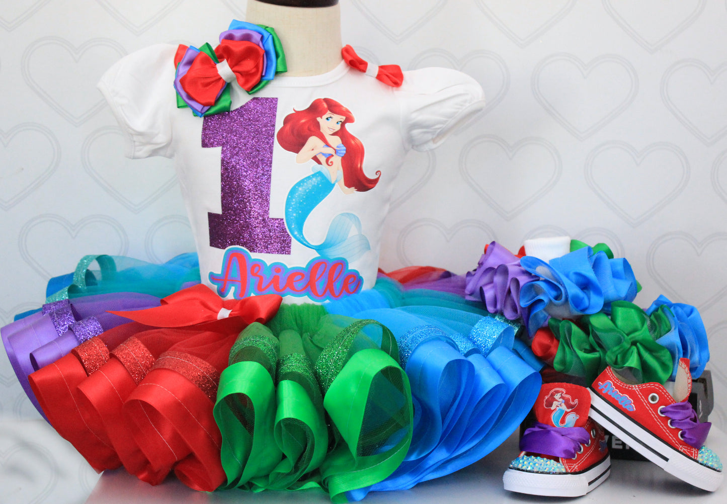 The little mermaid shoes-The little mermaid bling Converse-Girls The little mermaid Shoes