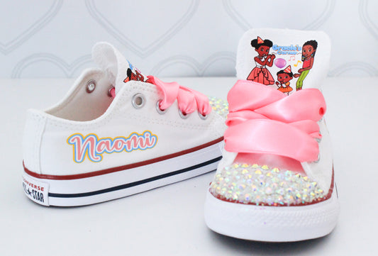 Gracie's corner shoes- Gracie's corner bling Converse-Girls Gracie's corner Shoes-Gracie's corner Converse