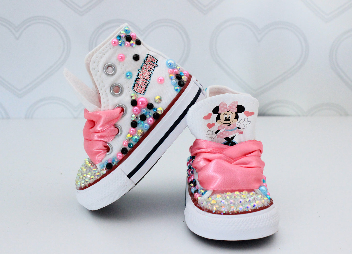 Minnie shoes- Minnie bling Converse-Girls Mouse Shoes- Mouse Converse