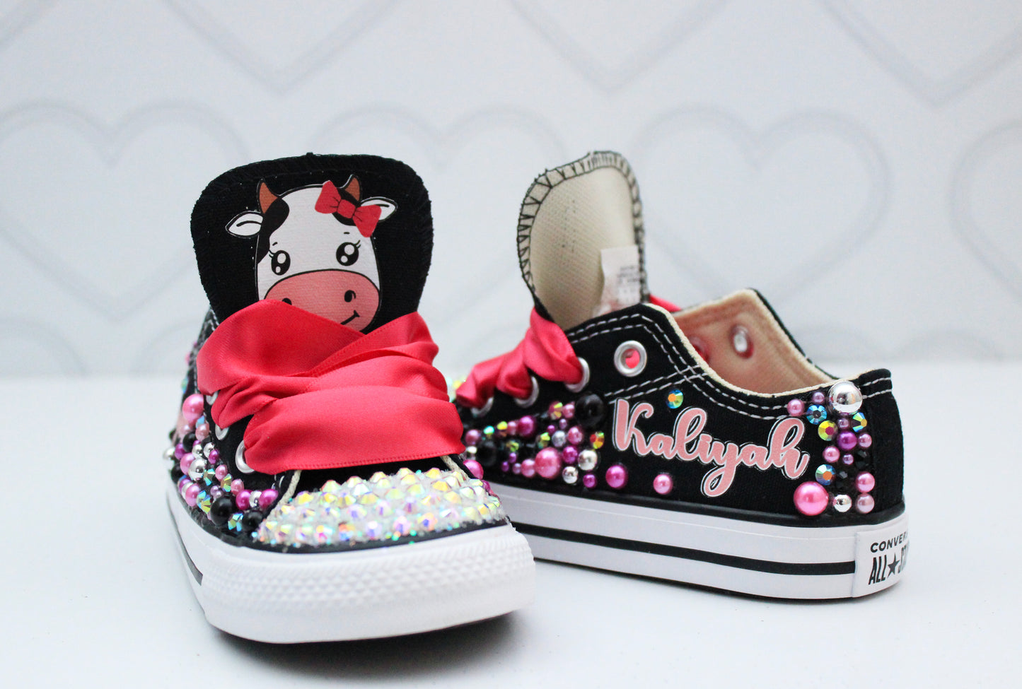 Cow shoes- Cow bling Converse-Cow converse shoes-Farm shoes