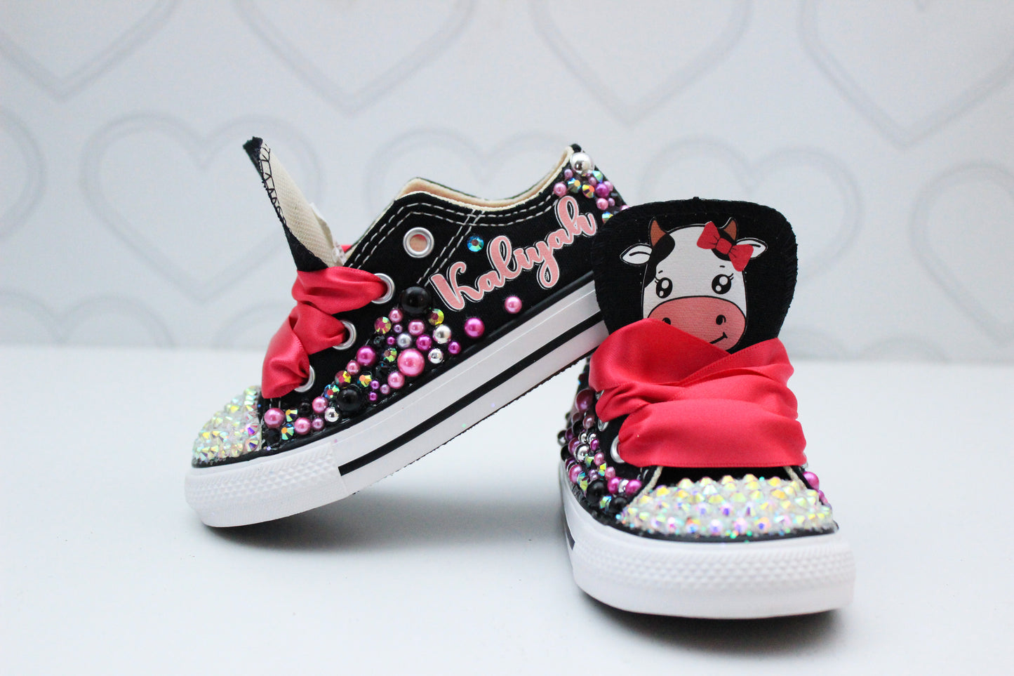 Cow shoes- Cow bling Converse-Cow converse shoes-Farm shoes