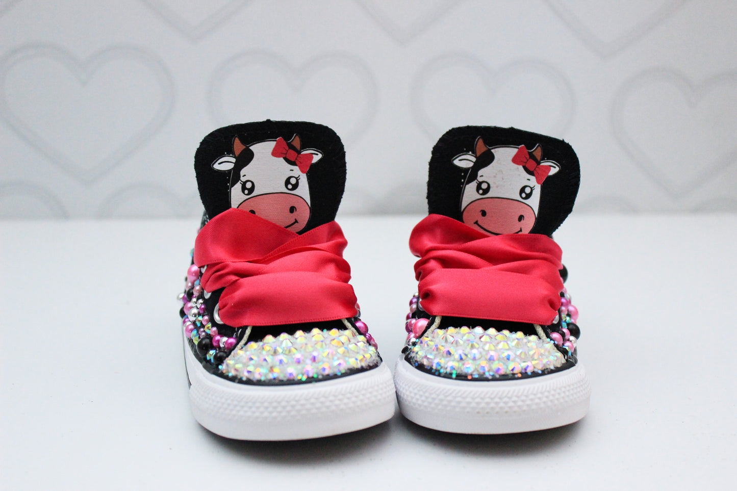 Cow shoes- Cow bling Converse-Cow converse shoes-Farm shoes