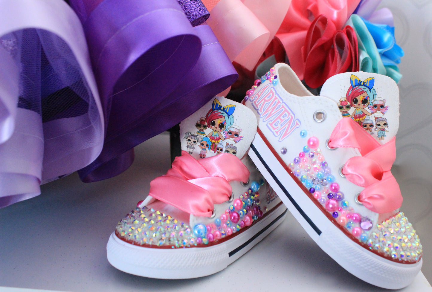 Lol doll shoes- Lol doll bling Converse-Girls Lol doll Shoes-Lol doll Converse