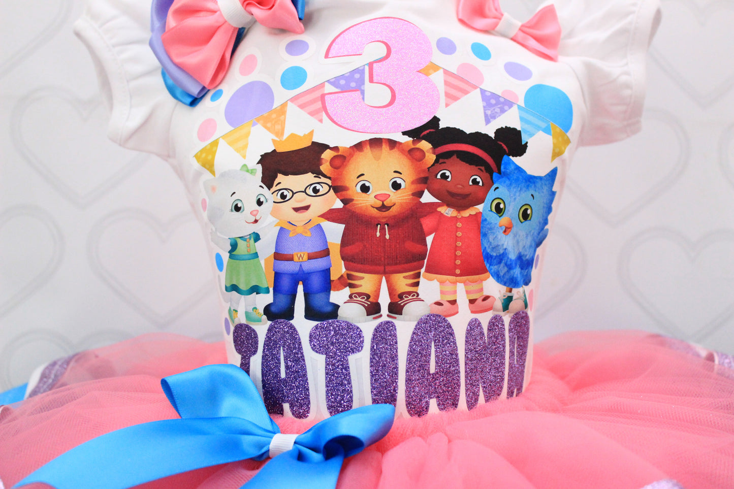 Daniel tiger tutu set-Daniel tiger outfit-Daniel tiger dress-Daniel tiger birthday outfit