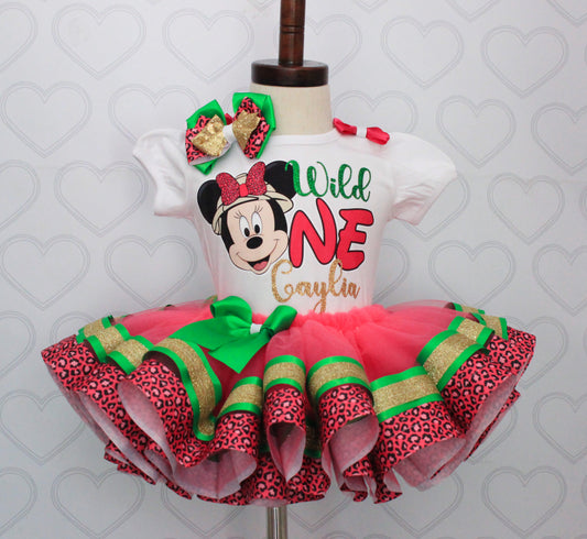 Mouse safari Tutu set- mouse safari  outfit- mouse safari birthday outfit-Minnie Safari