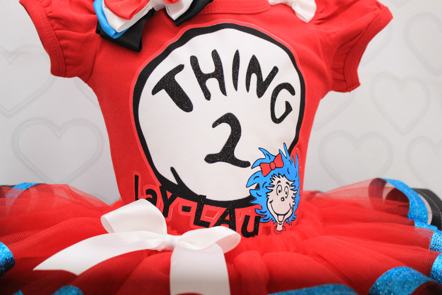 Cat in the hat tutu set- Cat in the hat outfit-Cat in the hat dress-Cat in the hat birthday-Thing 1 thing 2 tutu set