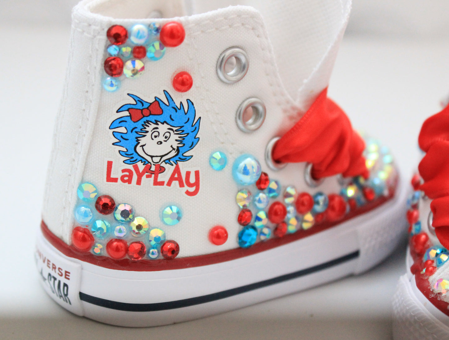 Cat in the hat shoes-Cat in the hat bling Converse-Girls Cat in the hat Shoes-thing 1 Converse