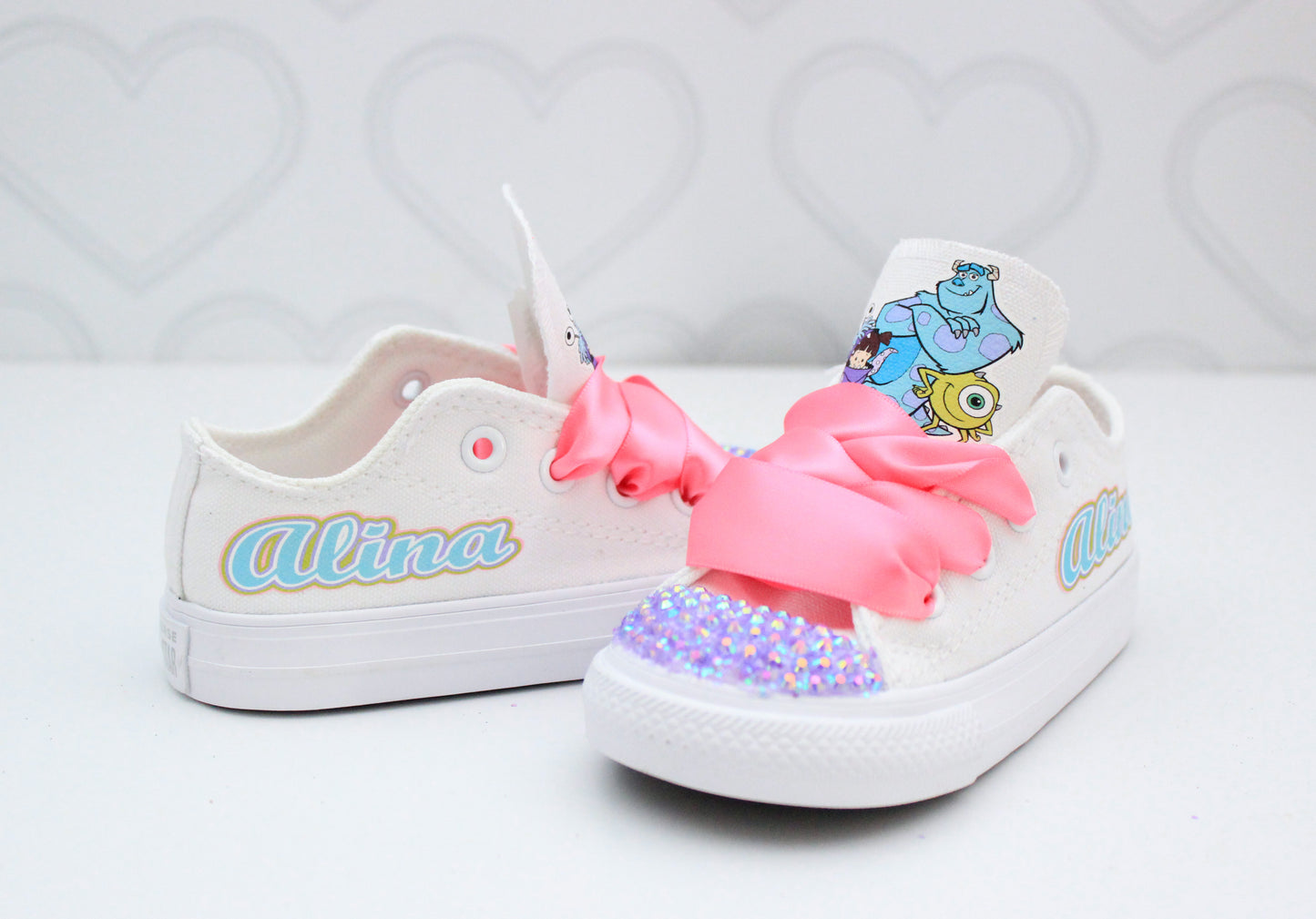 Monster inc shoes- Monster inc bling Converse-Girls Monster inc Shoes-Monster inc Converse