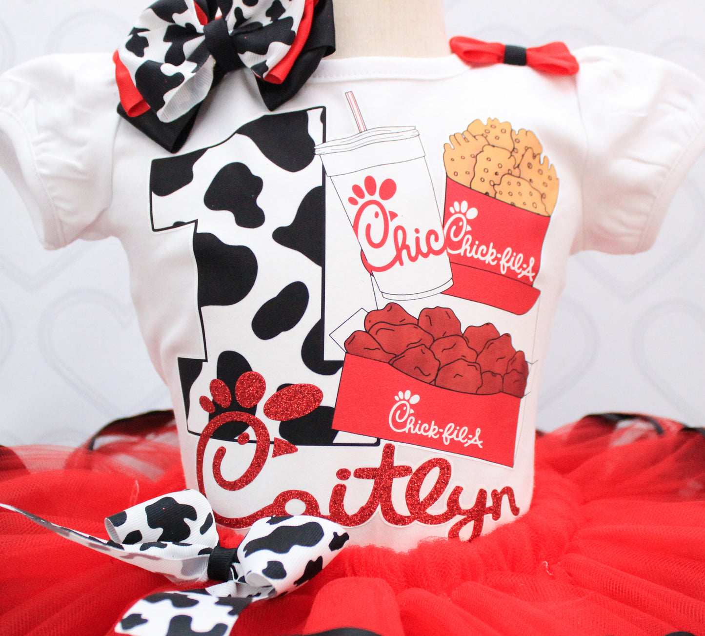 Chick-fil-A tutu set-Chick-fil-A outfit-Chick-fil-A dress-Chick-fil-A birthday-Chickfila-chick fila