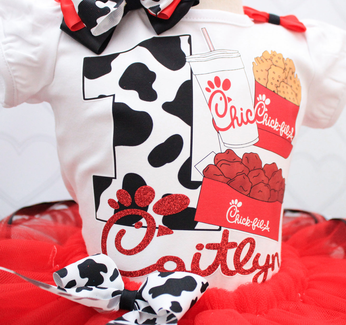 Chick-fil-A tutu set-Chick-fil-A outfit-Chick-fil-A dress-Chick-fil-A birthday-Chickfila-chick fila