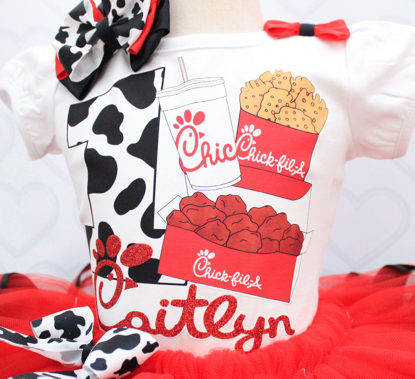 Chick-fil-A tutu set-Chick-fil-A outfit-Chick-fil-A dress-Chick-fil-A birthday-Chickfila-chick fila