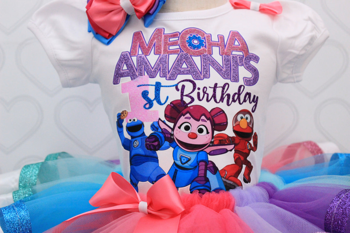 Mecha Builders tutu set-Sesame tutu set- mecha builders outfit-mechas builders birthday outfit