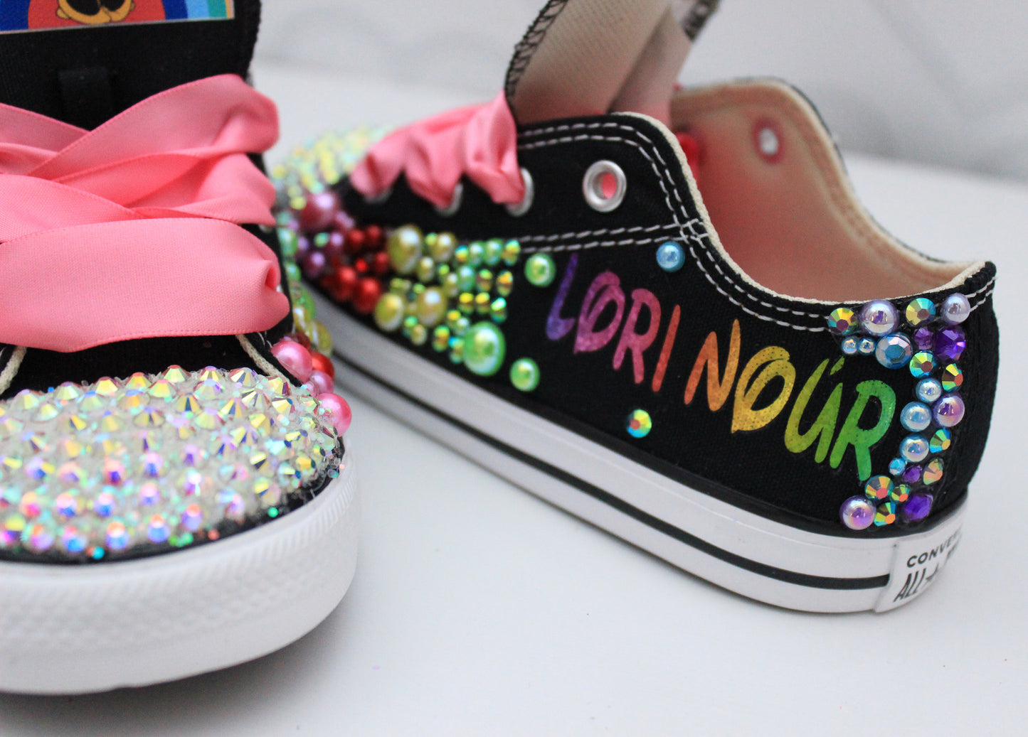 Minnie Mouse shoes- Minnie bling Converse-Girls Minnie Shoes