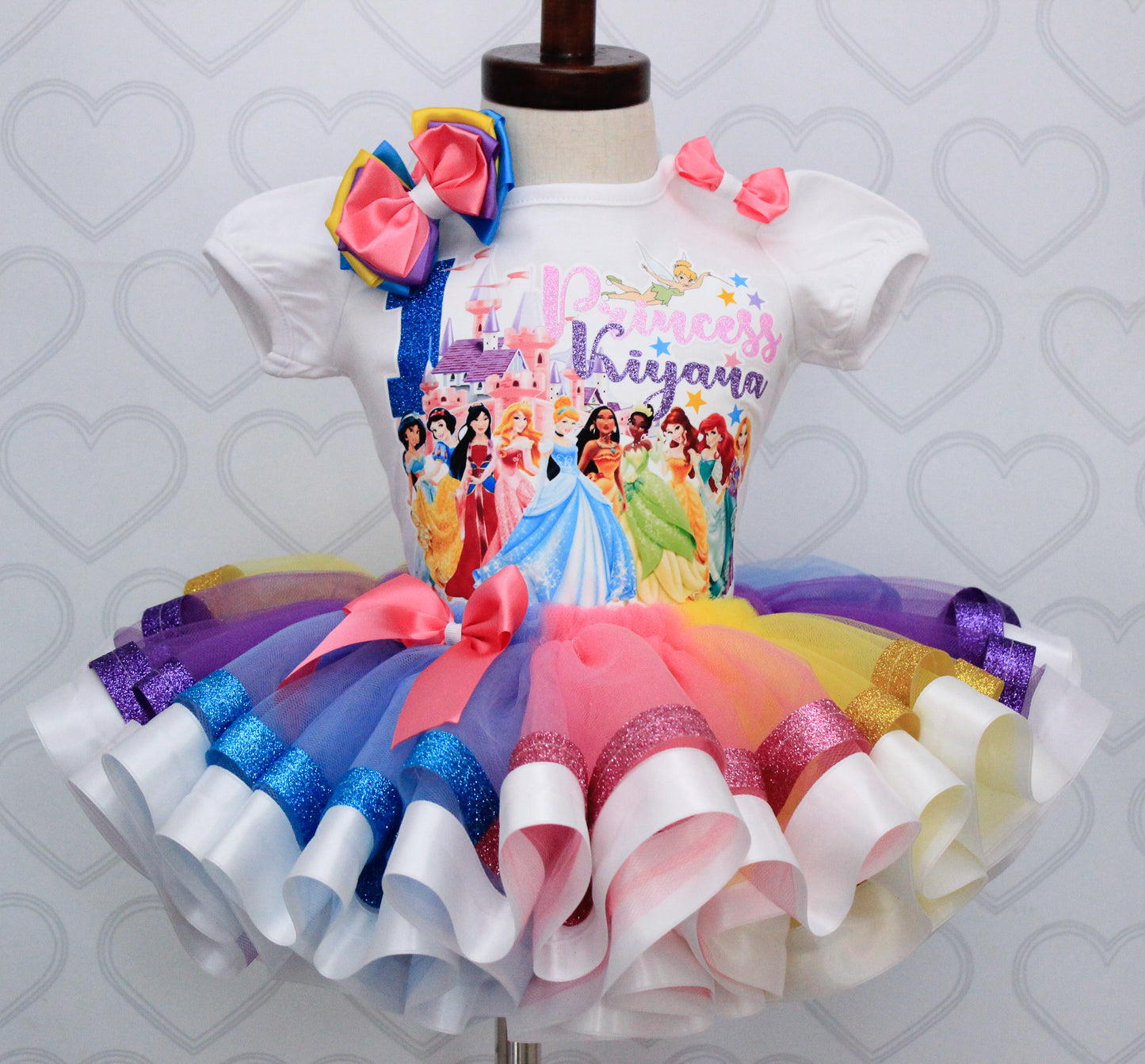 Princess tutu set- Princess outfit-Princess dress-Princess birthday-Disney princess tutu set