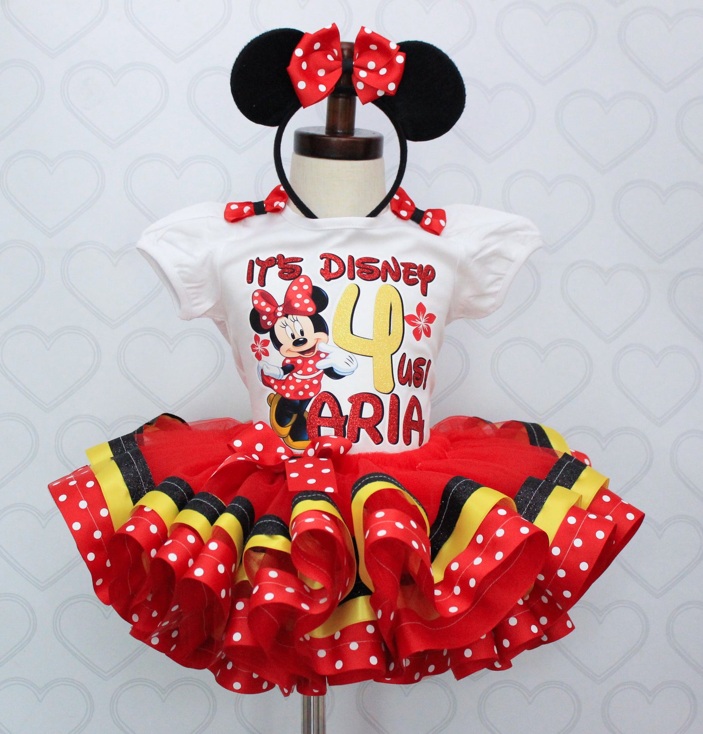 Minnie Mouse Tutu set- mouse outfit- mouse birthday outfit
