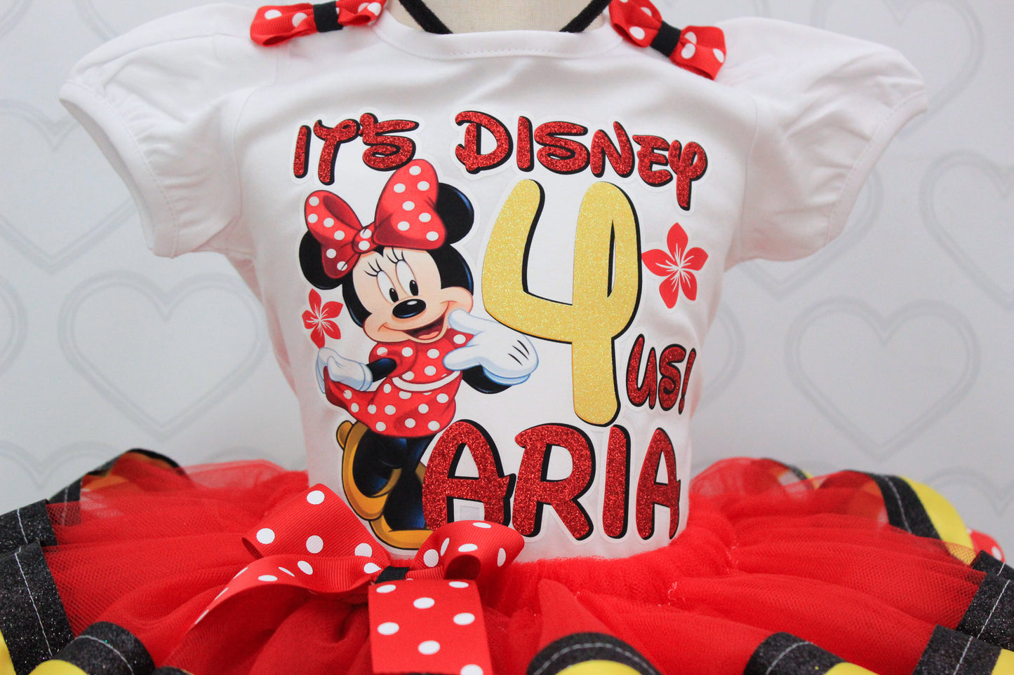 Minnie Mouse Tutu set- mouse outfit- mouse birthday outfit