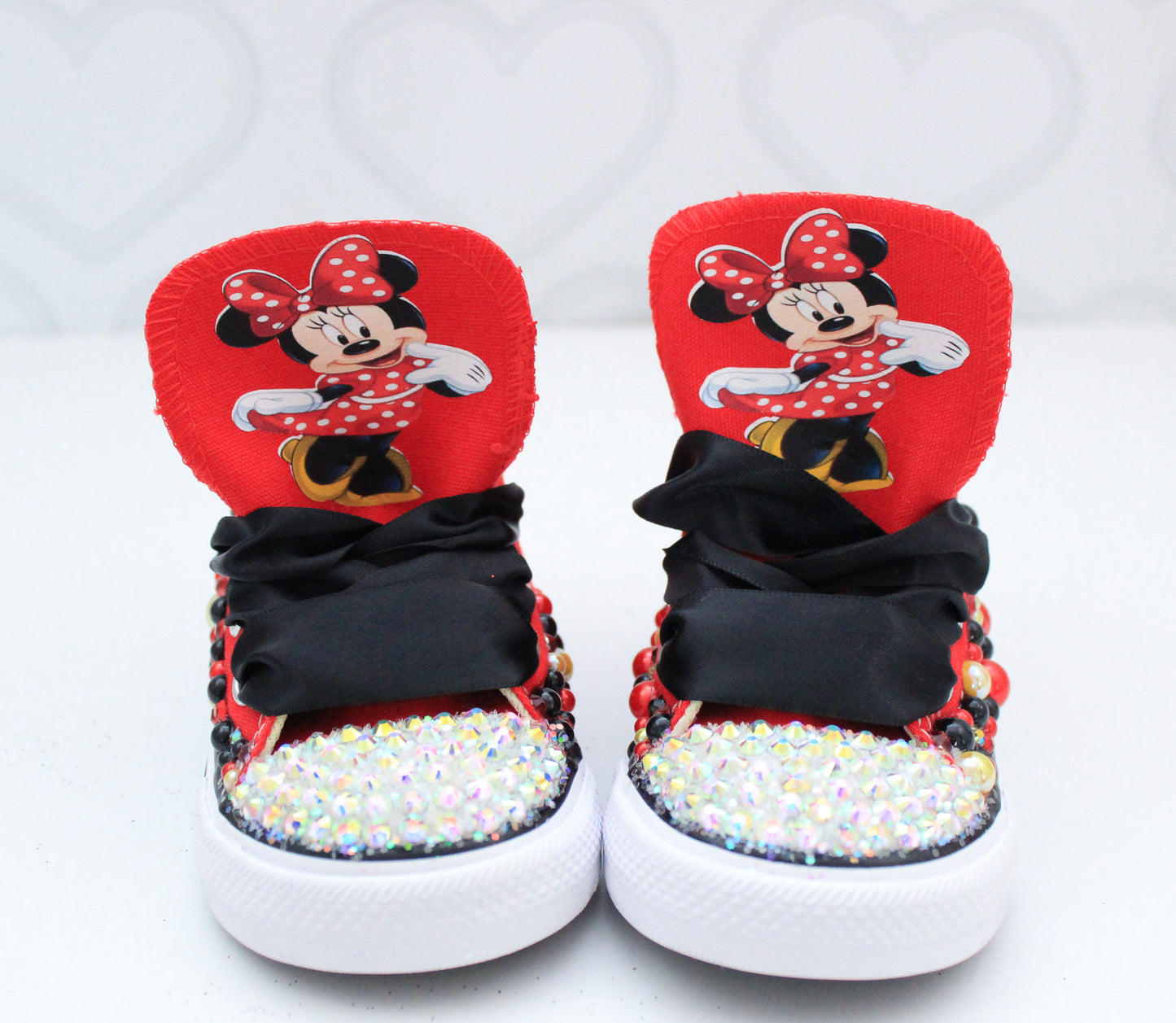 Minnie Mouse shoes- Minnie bling Converse-Girls Minnie Shoes