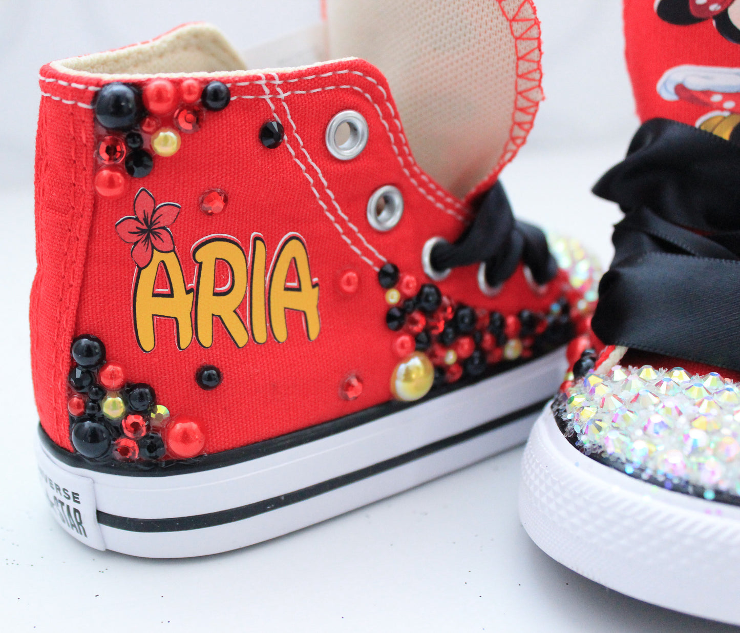 Minnie Mouse shoes- Minnie bling Converse-Girls Minnie Shoes