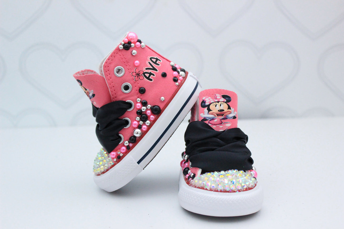 Minnie Mouse shoes- Minnie Mouse bling Converse-Girls Minnie Mouse Shoes- Minnie Mouse Converse