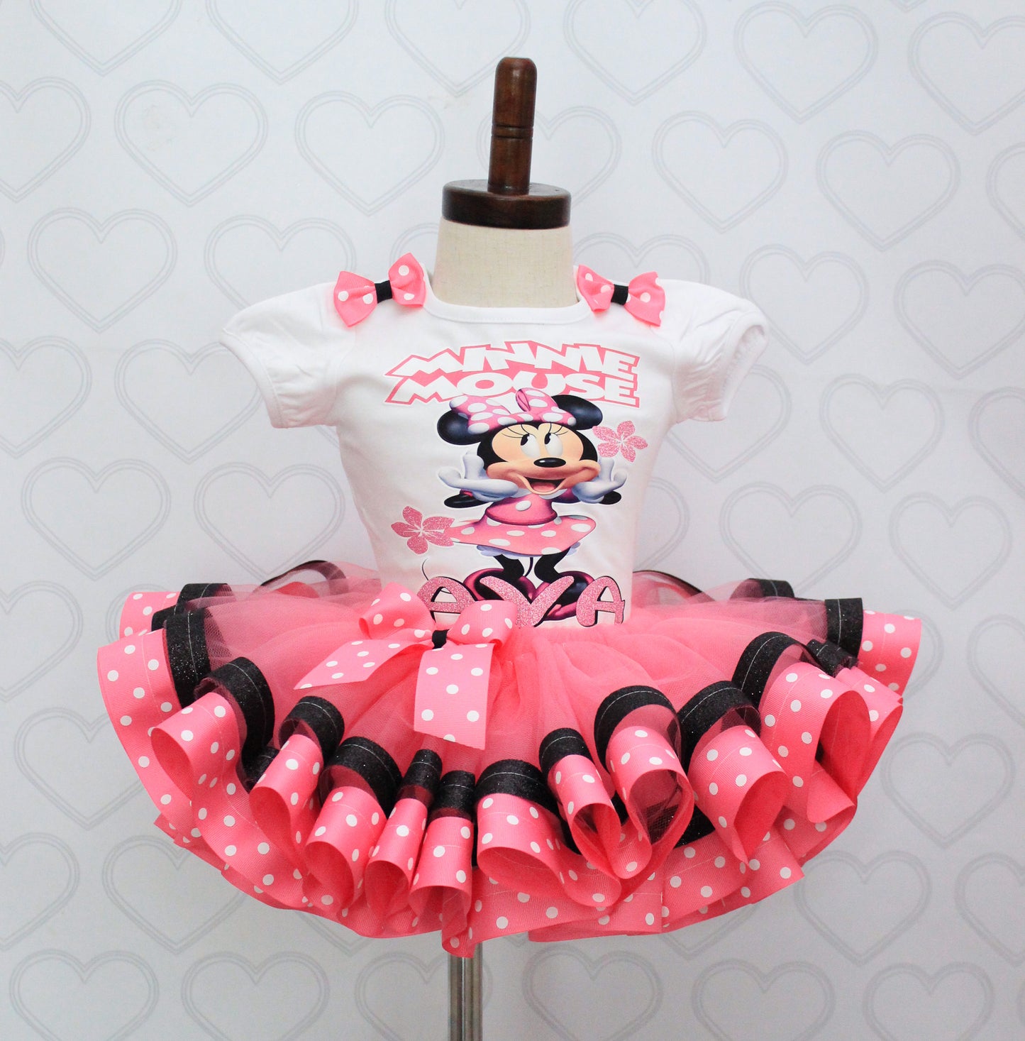 Minnie Mouse Tutu set- mouse outfit- mouse birthday outfit