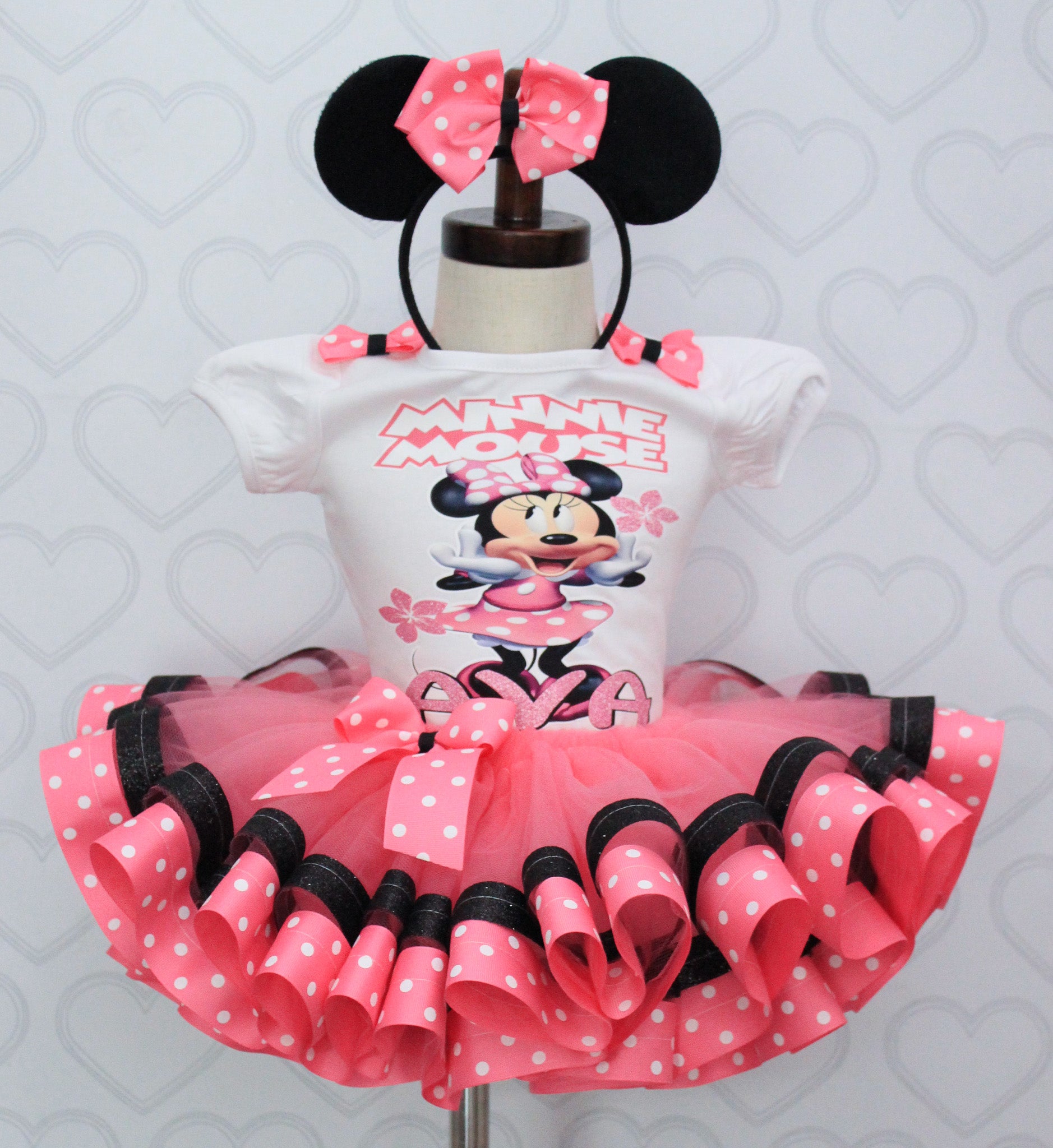 Minnie Mouse Tutu set- mouse outfit- mouse birthday outfit