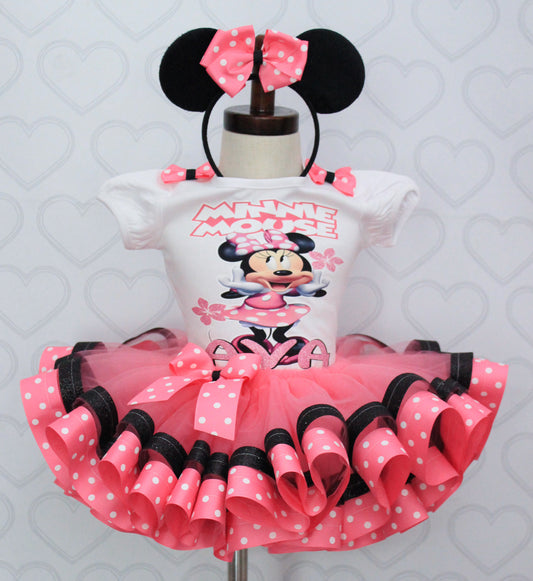 Minnie Mouse Tutu set- mouse outfit- mouse birthday outfit