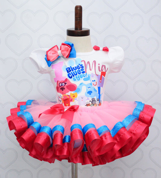 Blues Clues tutu set-Blues clues outfit-Blues Clues birthday-Blues Clues Dress-Blues clues and you tutu set