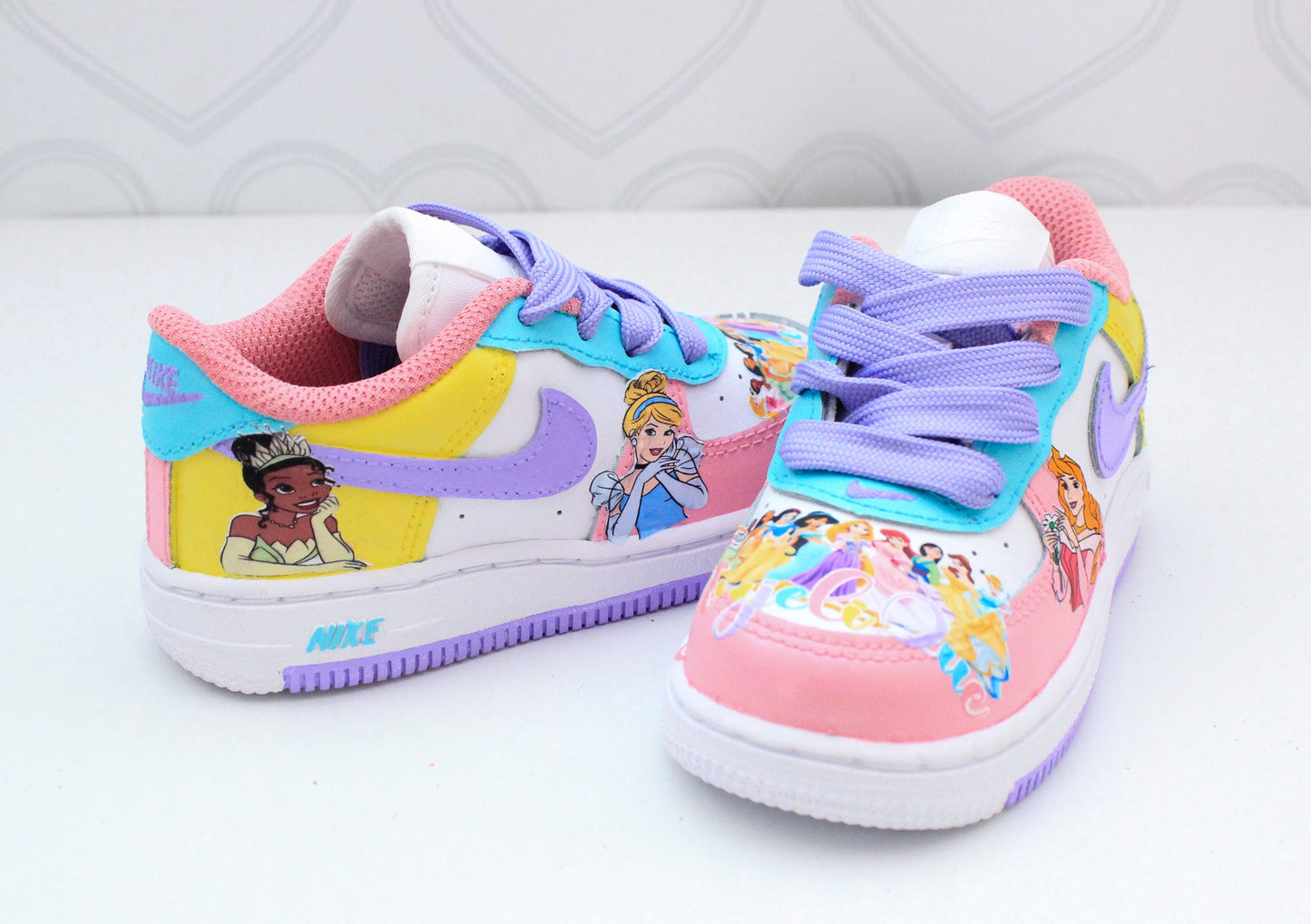 Princess shoes-Princess air force 1's -Girls af1's Shoes-Custom air force 1's- Toddler air force 1's