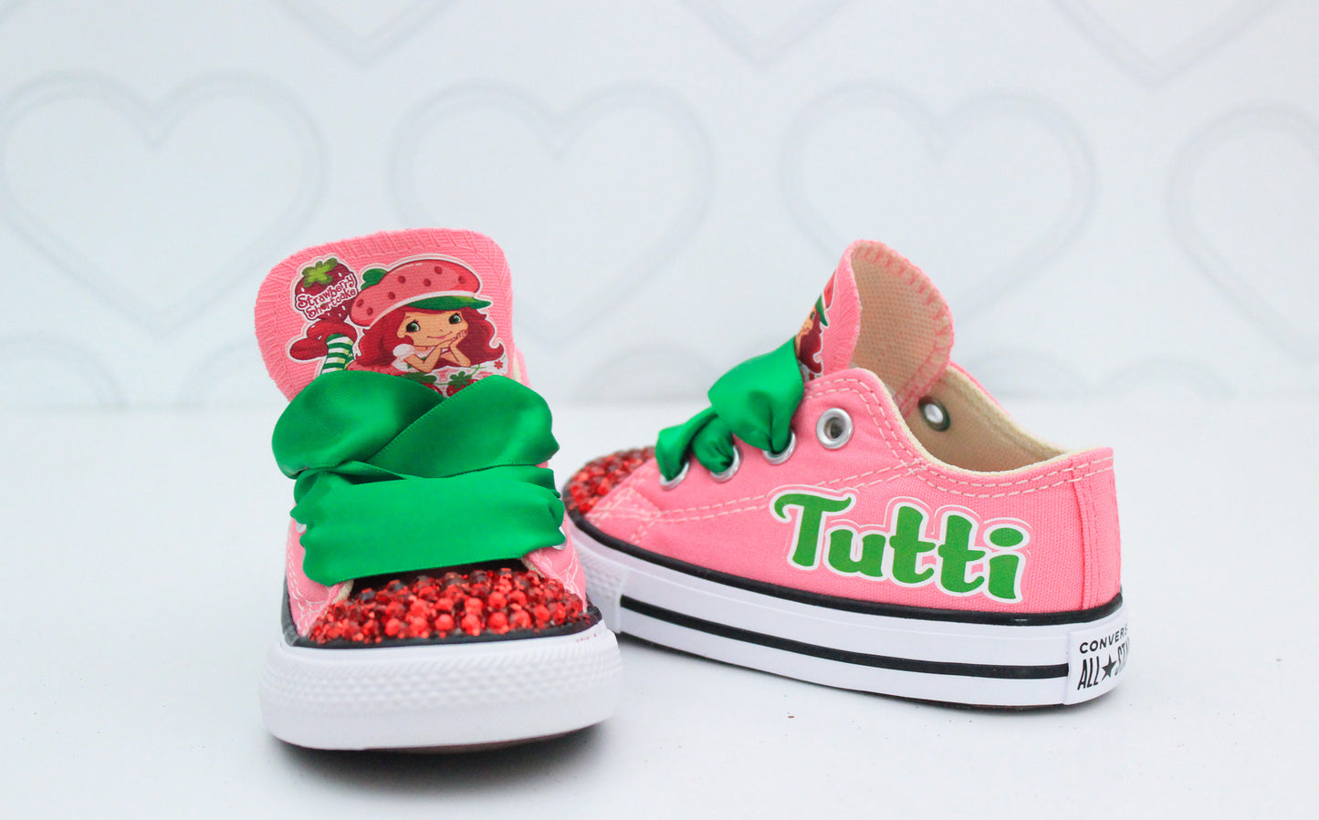 Strawberry Shortcake shoes- Strawberry shortcake bling Converse-Girls Strawberry shortcake Shoes-Strawberry shortcake Converse
