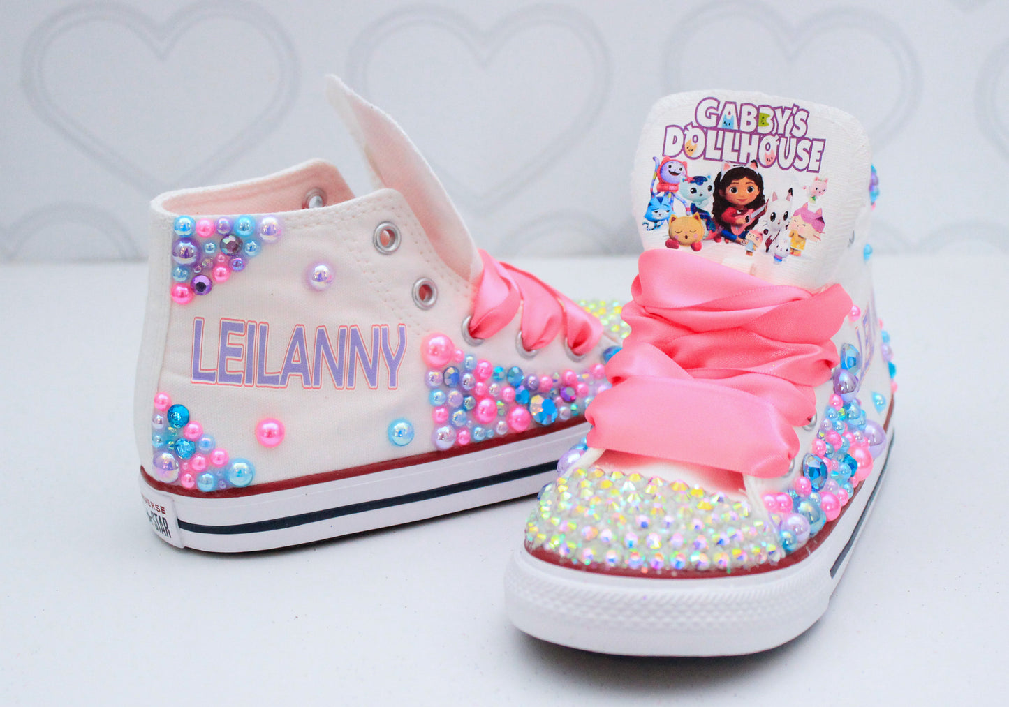Gabby's dollhouse shoes-Gabby's dollhouse bling Converse-Girls Gabby's dollhouse Shoes-Gabby's dollhouse Converse
