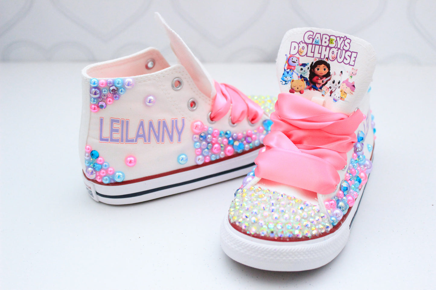 Gabby's dollhouse shoes-Gabby's dollhouse bling Converse-Girls Gabby's dollhouse Shoes-Gabby's dollhouse Converse