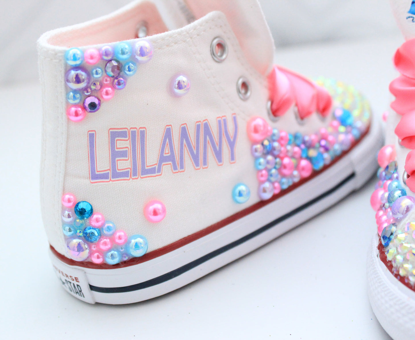 Gabby's dollhouse shoes-Gabby's dollhouse bling Converse-Girls Gabby's dollhouse Shoes-Gabby's dollhouse Converse